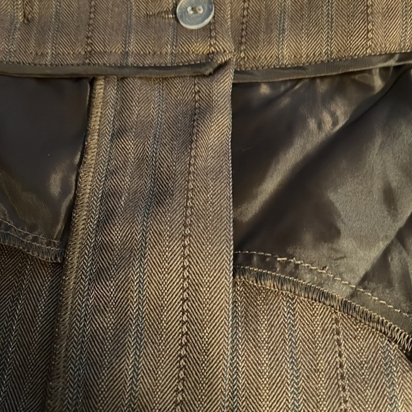 Coldwater Creek Cypress Fit Bwn Herringbone natural waist high rise straight 18 - Picture 10 of 12